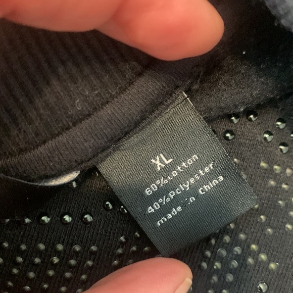 Sean John Raised Lion Applique Sweatshirt XL black side zippers 3D - Picture 6 of 13